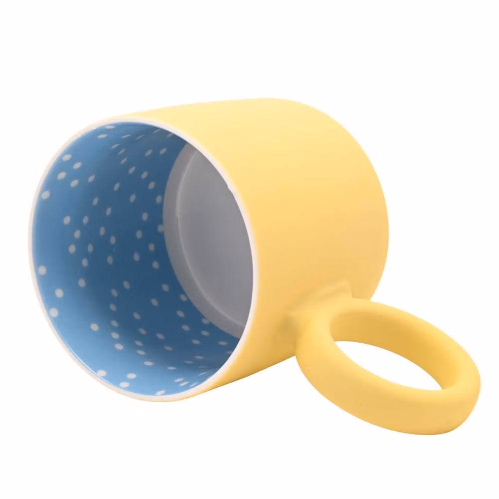 Confetti Yellow Dotted Mug for Adults, 60 ml – 2