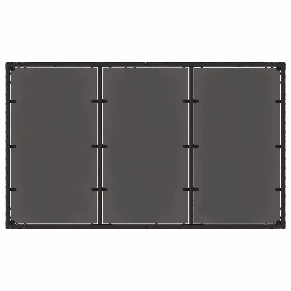 Berkfield Home Rectangular Garden Table with Glass Top, Black, W: 150 cm, D: 90 cm, H: 75 cm – 4