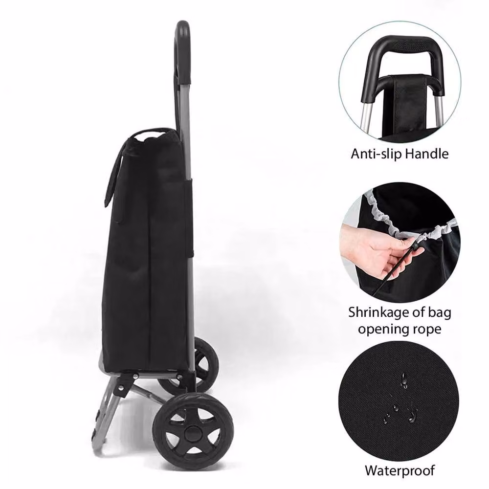 SPETLEK Large Lightweight Black Shopping Cart – 3
