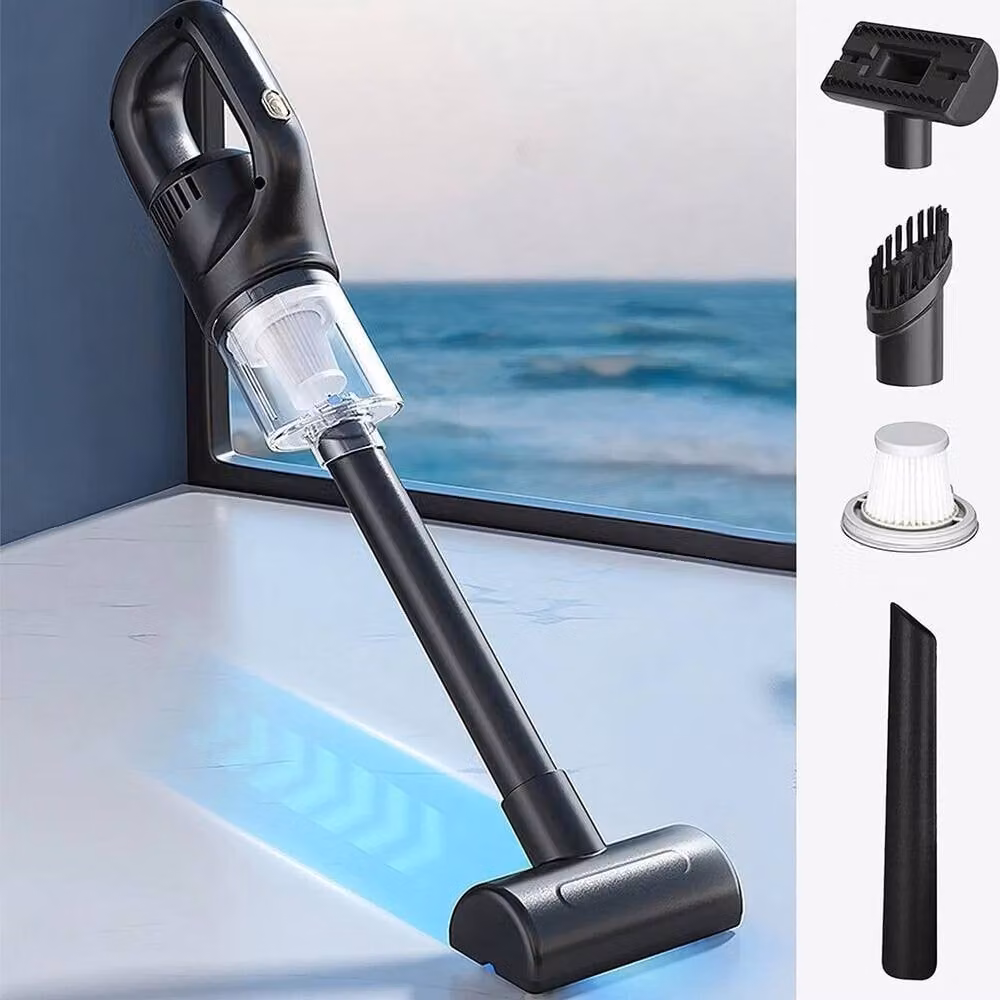 EONLION Black Wireless Handheld Car Vacuum Cleaner with Rechargeable Battery and Washable HEPA Filter, Length: 100 cm – 3