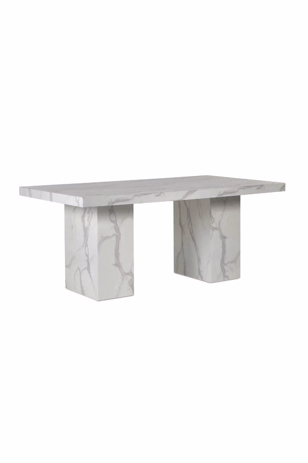 Julian Bowen Rome Rectangular White Marble Effect Dining Table – 3