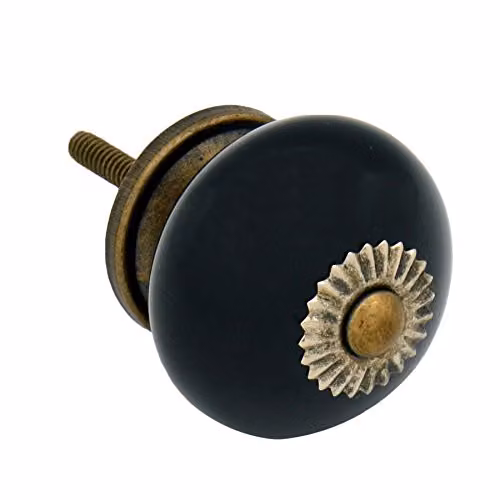 Nicola Spring Black Ceramic Cabinet Knob – 1