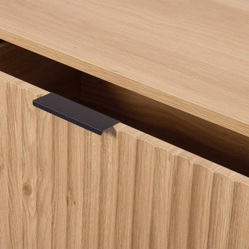 Seconique Miami 2 Drawer Coffee Table in Light Oak and Black – 3