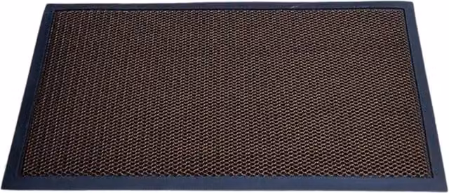 Garden Mile Rectangular Outdoor Boot Scraper Door Mat in Brown and Beige