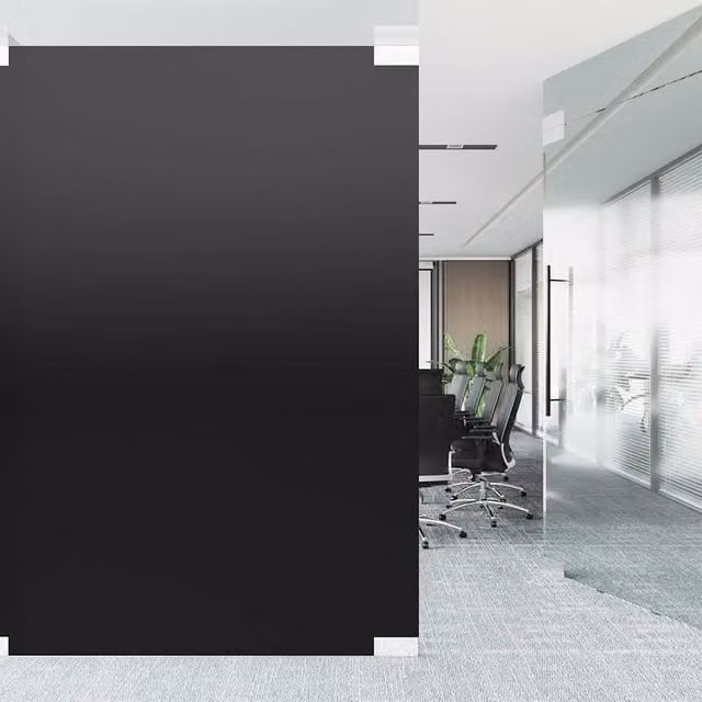 Berkfield Home Static Frosted Black PVC Soft Window Films, 5 Pack – 1