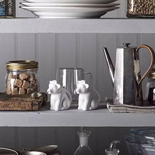 Wm Bartleet & Sons Set of 2 White Porcelain Cow Milk and Creamer Jugs, 50 ml each – 3