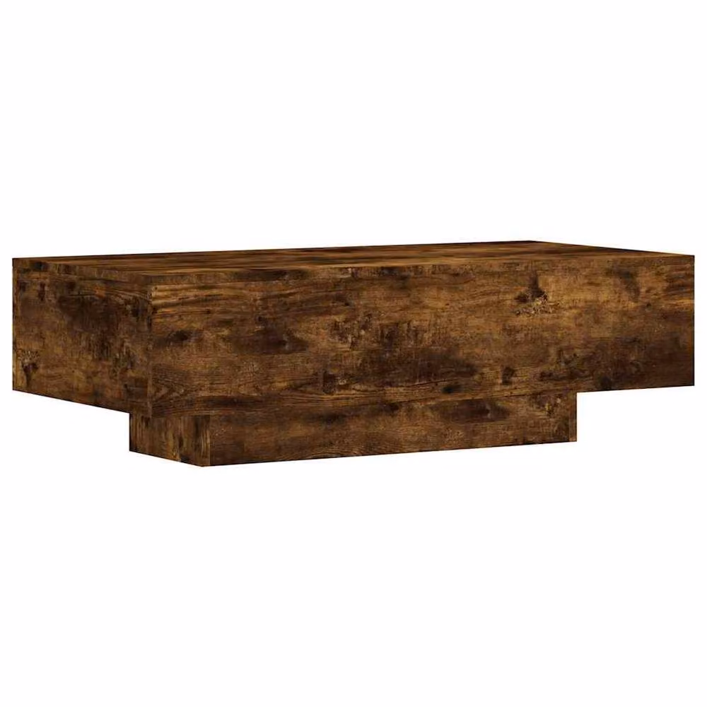 Berkfield Home Modern Rectangular Coffee Table in Smoked Oak Brown, W/D/H: 100 x 49.5 x 31 cm – 2
