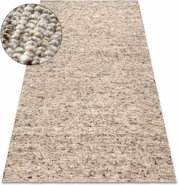 RugsX Nepal Woven Wool Rug in Beige, W: 100 cm, D: 60 cm – 1
