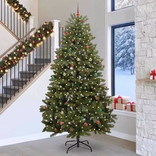 Berkfield Home Artificial Green Christmas Tree with Stand, Height: 300 cm, PVC and Metal