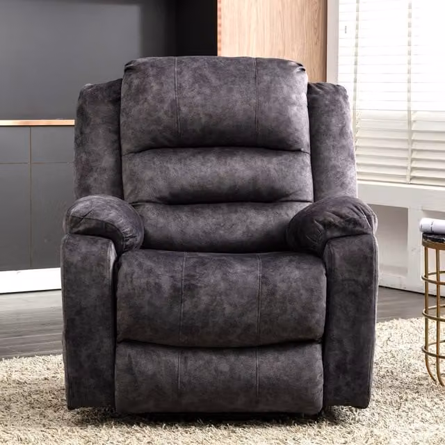 Home Touch Interior Grey Microfibre Electric Power Lift Recliner Chair with Massage and Heat