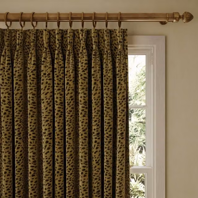 House of Hackney Savanna Velvet Fabric Curtain Panel in Gold