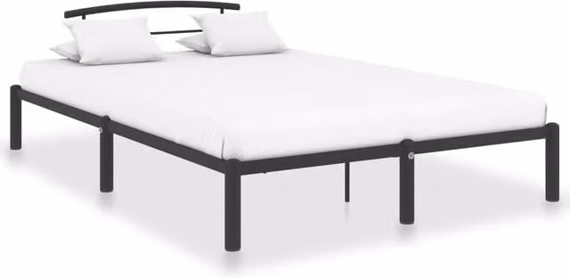Berkfield Home Black Metal Bed Frame W: 140 cm, D: 200 cm – 1