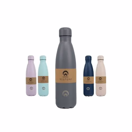 Restore Roam Stainless Steel Vacuum Insulated Water Bottle, Grey, 500ml