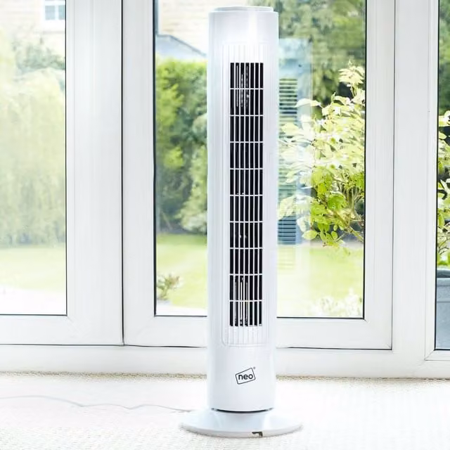 Neo 3 Speed Oscillating Free Standing Tower Fan in White