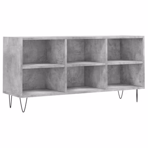 vidaXL Industrial TV Cabinet in Concrete Grey, W: 103.5 cm, D: 30 cm, H: 50 cm – 1