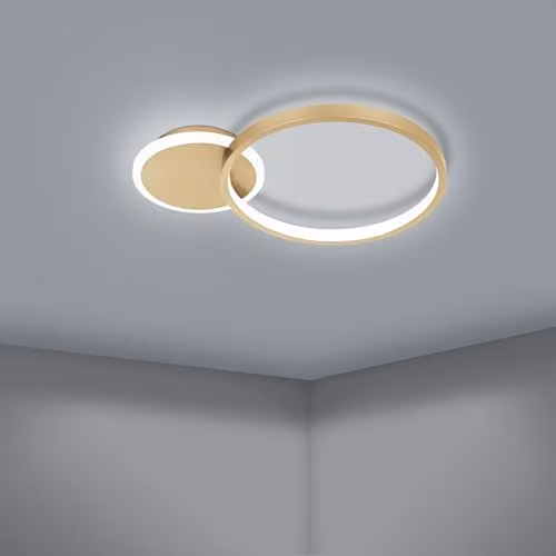 Eglo Gafares LED Ceiling Spot in Gold/Brass or White, Dimmable with Remote Control and Timer – 2