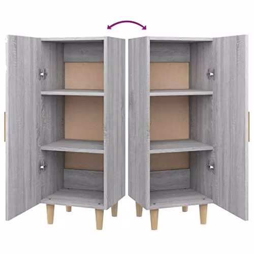 vidaXL Grey Sonoma Sideboard in Engineered Wood W/D/H: 34.5 x 34.5 x 90 cm – 3