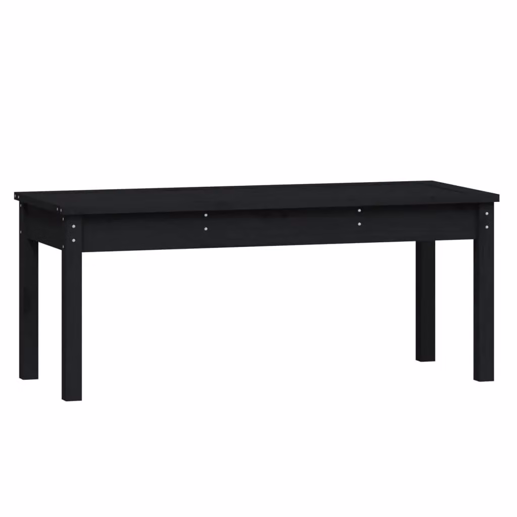 Berkfield Home Rustic Black Solid Pine Garden Bench W/D/H: 109 x 44 x 45 cm – 2