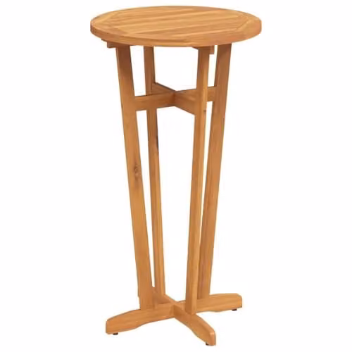 vidaXL Round Acacia Wood Garden Bar Table, Brown, Diameter: 60 cm, Height: 105 cm – 1