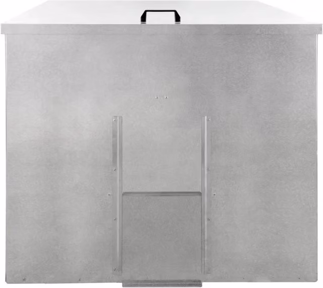 Monstershop Galvanised Steel Coal Bunker in Silver, 500kg Capacity