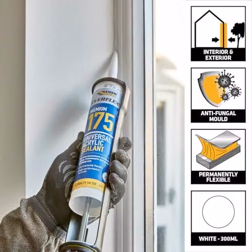 Sika Flexible White Acrylic Sealant 300 ml – 2