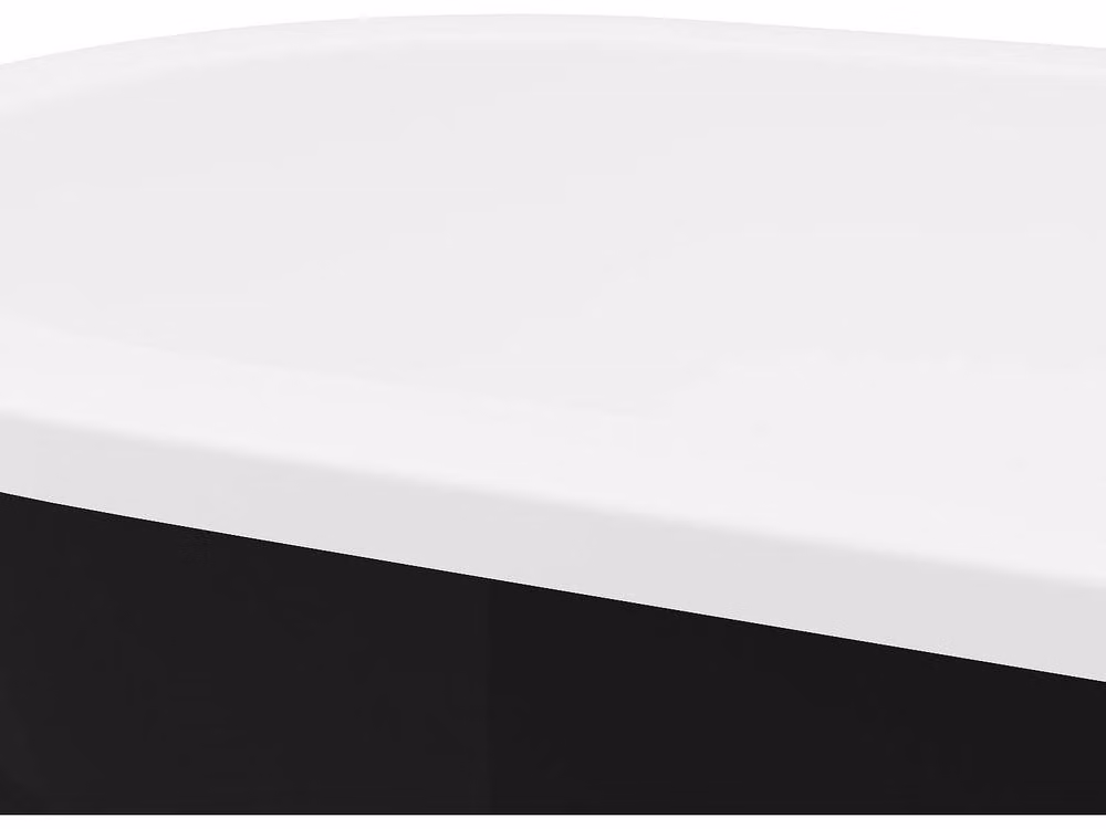 Vente-unique Oval Freestanding Acrylic Bathtub in Black, W/D/H: 170 x 80 x 58 cm – 4