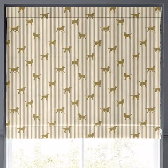 Emily Bond Made to Measure Gold Blackout Roman Blind
