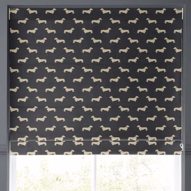 Emily Bond Peggy Made to Measure Blackout Roman Blind in Grey Smoke