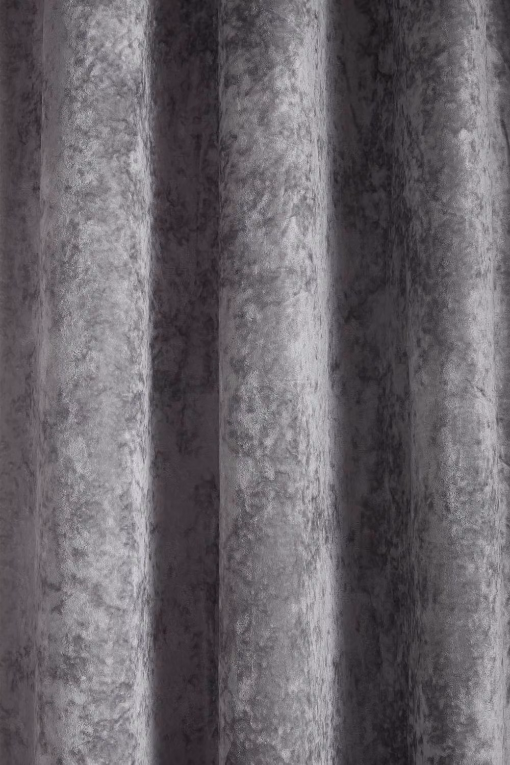 Catherine Lansfield Silver Crushed Velvet Lined Eyelet Curtains, W: 117 cm, H: 137 cm – 2
