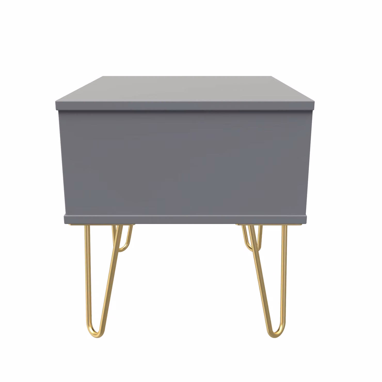 2 U Bexley Ready Assembled 1 Drawer Bedside Table in Dark Grey and Gold – 2