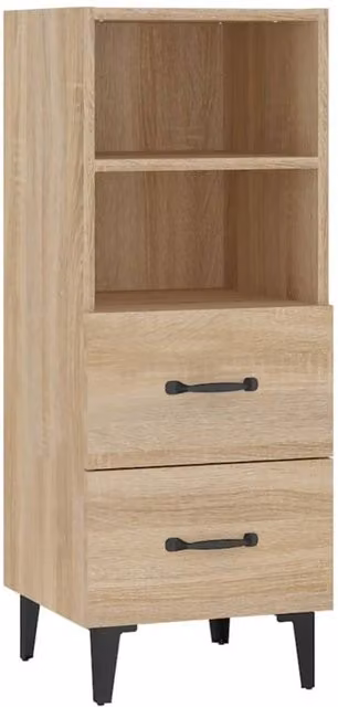 Berkfield Home Sonoma Oak Sideboard in Brown, W/D/H: 34.5 x 34.5 x 90 cm