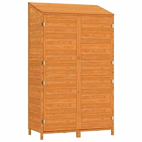 vidaXL Rustic Brown Garden Shed made of Solid Wood, W/D/H: 102 x 52 x 174.5 cm