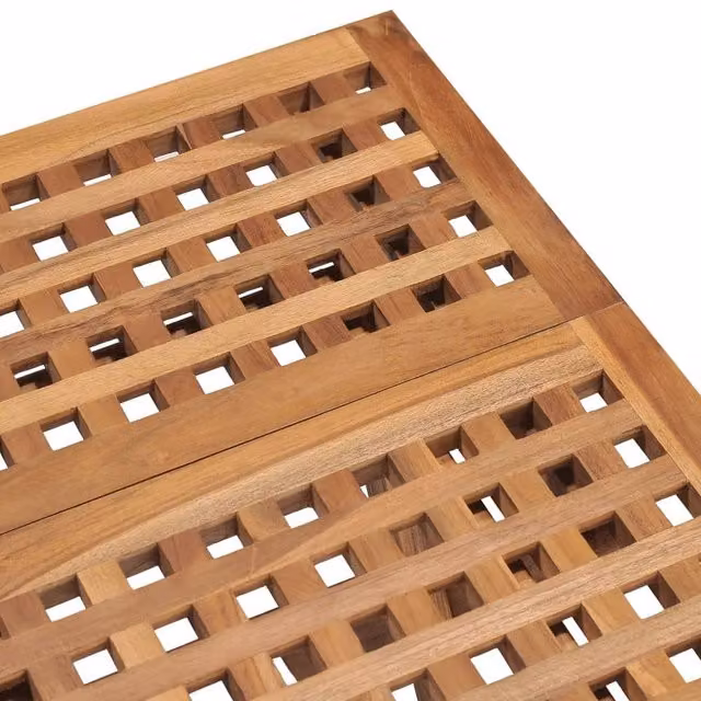 Berkfield Home Durable Folding Garden Table in Brown Solid Teak Wood, W/D/H: 50 x 50 x 50 cm – 1
