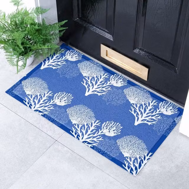 Artsy Mats Corals Doormat in Blue, W/D: 70 x 40 cm