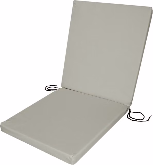 Roseley Water Repellent Rectangular Low Back Chair Pads in Grey