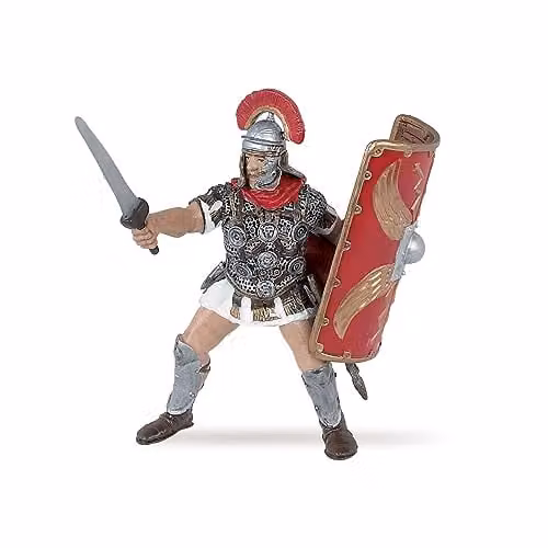 Papo Roman Centurion Toy Soldier Historical Series, Red and Multicolour Plastic Figure