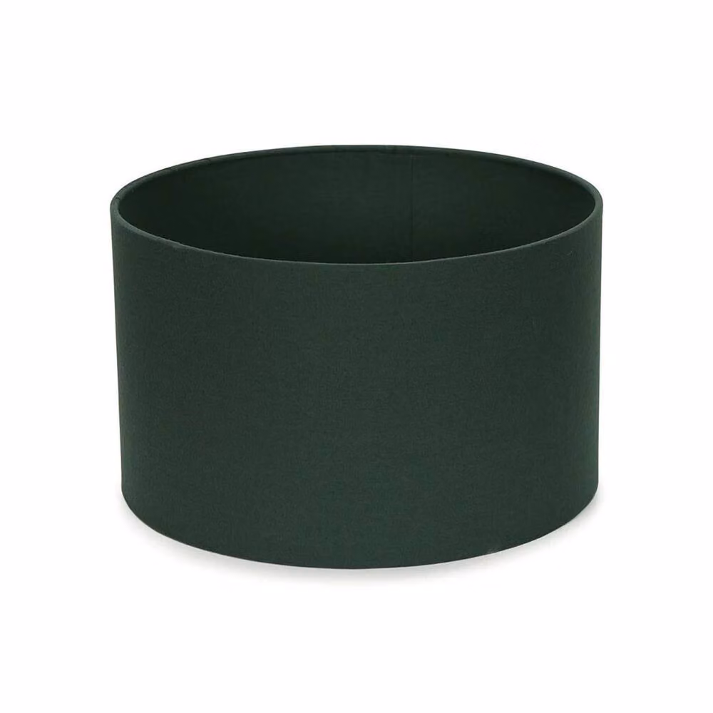 SPETLEK Modern Cylinder Fabric Pendant Lampshade in Forest Green with Reducer Ring – 3