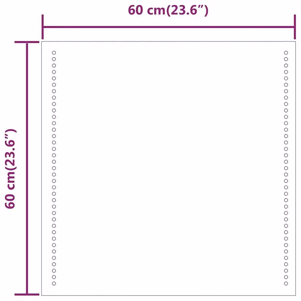 Berkfield Home LED Square Bathroom Mirror in Clear, W/H: 60 x 60 cm – 3