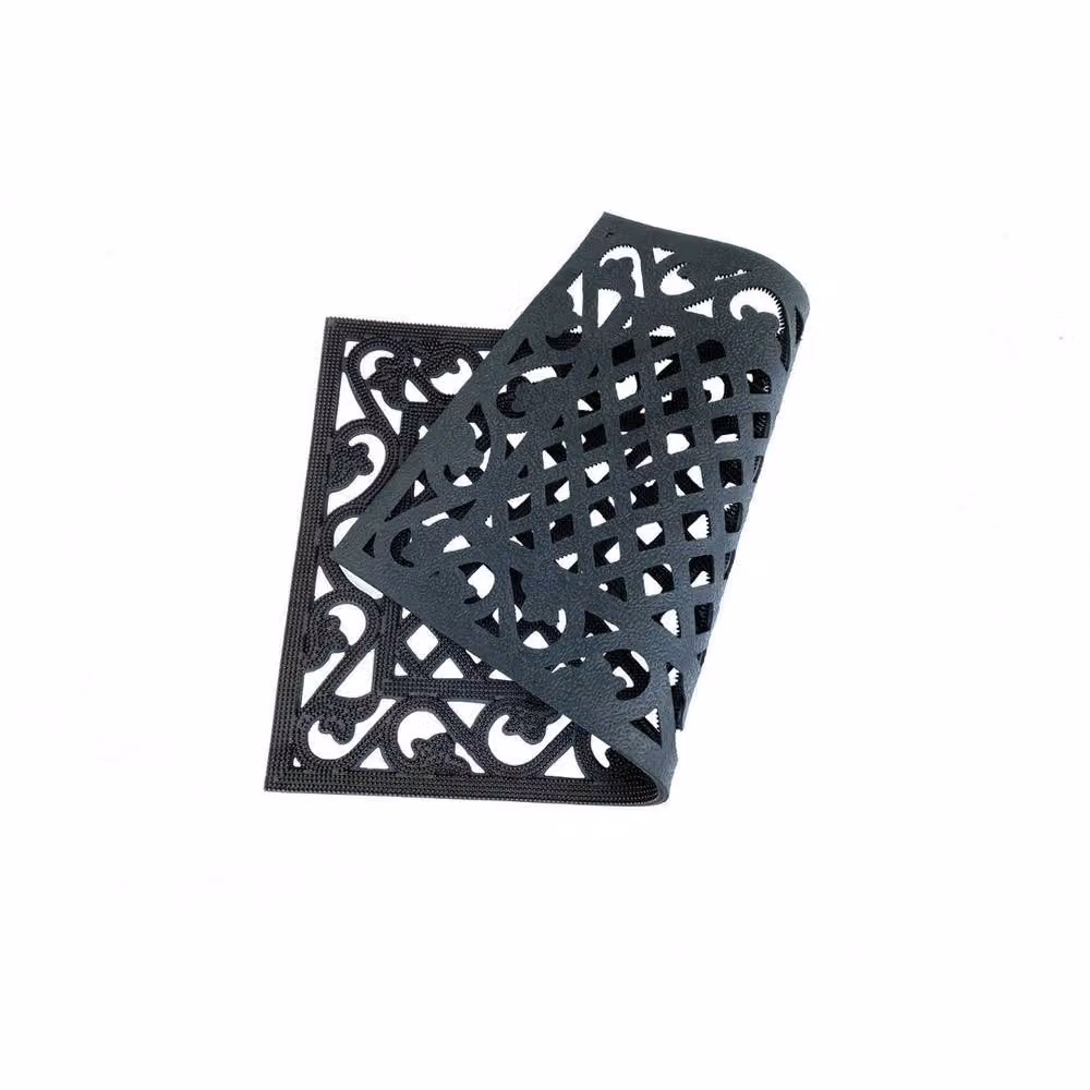 SPETLEK Stylish Type 2 Round Door and Floor Mat, Black, Diameter: 100 cm – 2