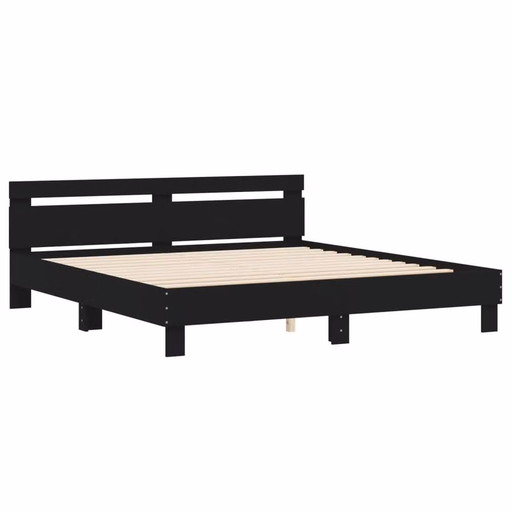 Berkfield Home Bed Frame in Black, W/D/H: 160 x 200 cm – 3