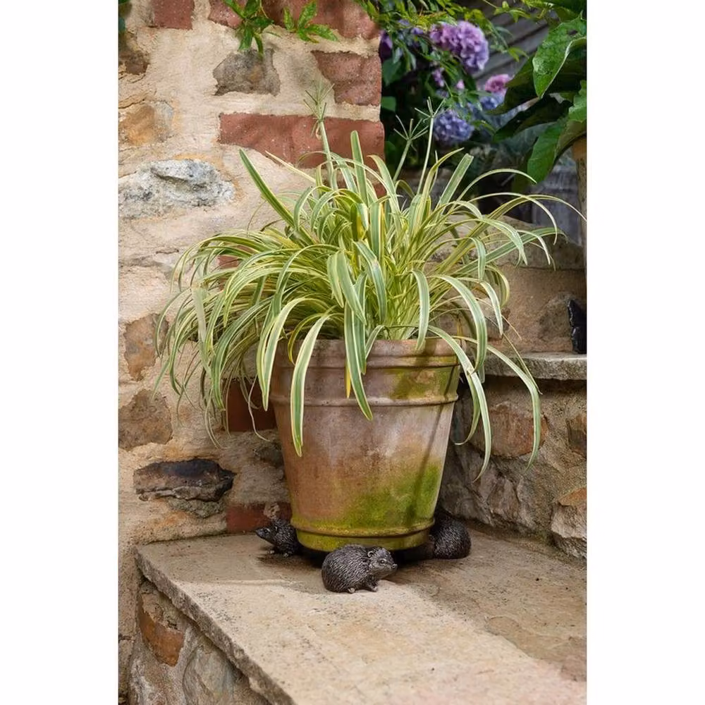Jardinopia Hedgehog Plant Pot Feet, Set of 3, Bronze, L8 x W7 x H4.5 cm – 3