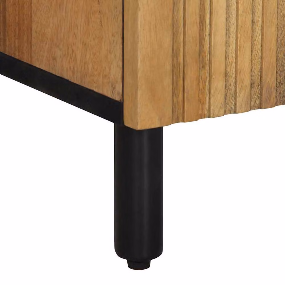 Berkfield Home Beautiful Brown Mango Wood Bathroom Cabinet, W/D/H: 38 x 33 x 160 cm – 6
