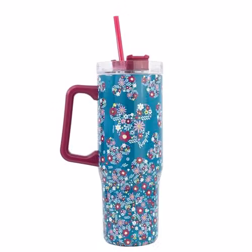 Mickey Mouse Insulated Stainless Steel Rambler Mug 940 ml in Light Green and Multicolour