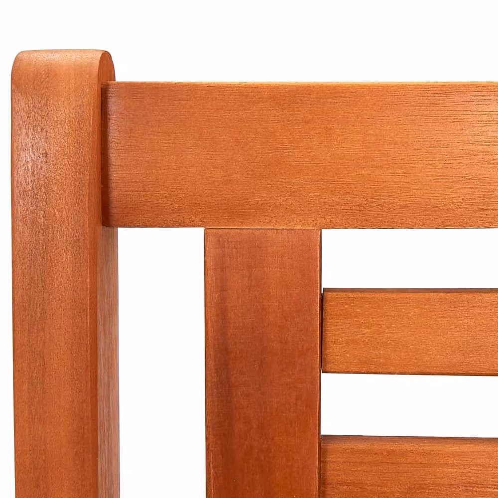 Berkfield Home 3-Seater Garden Bench in Brown Oiled Solid Eucalyptus Wood, Width: 150 cm – 3