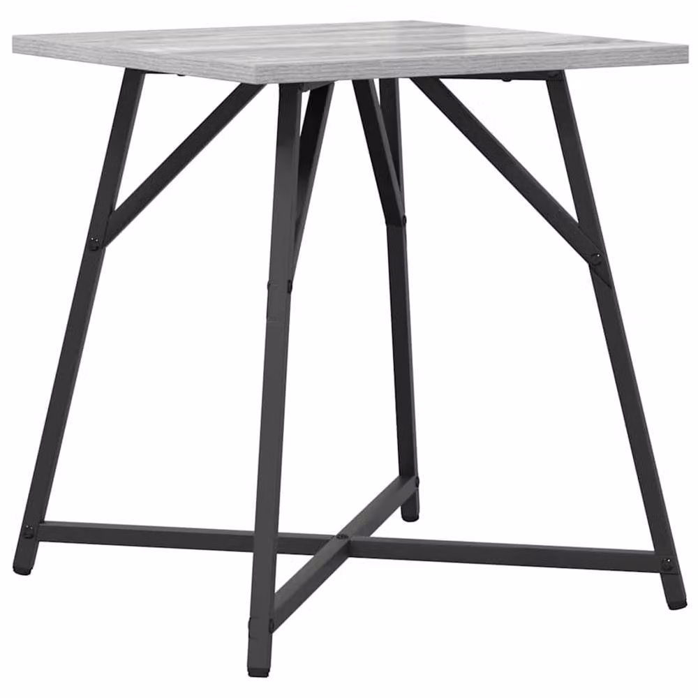 Berkfield Home Set of 2 Grey Sonoma Side Tables in Engineered Wood and Metal – 3