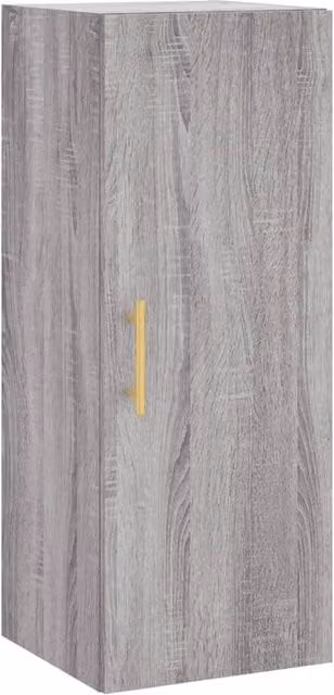 Berkfield Home Wall Mounted Cabinet in Grey Sonoma, W/D/H: 34.5 x 34 x 90 cm