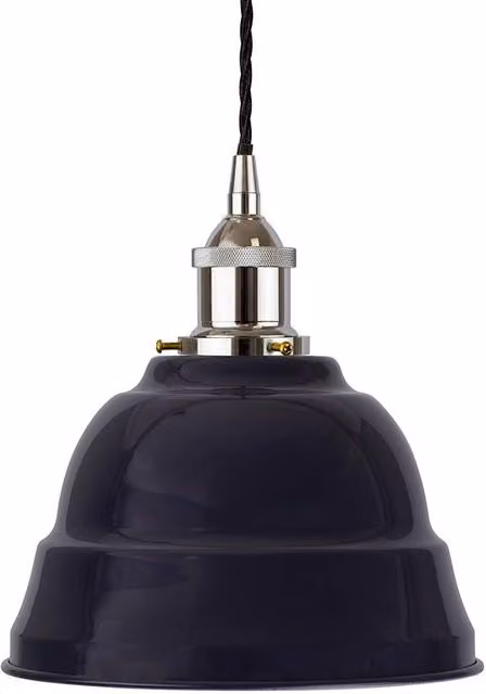 SE Home Lincoln Navy Blue and Black Twisted Pendant Light with Nickel Finish