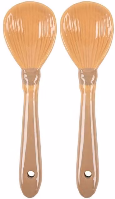 KDMK Polished Gold Broomstick Teaspoon Set of 2