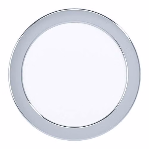 Loops Chrome Metal Round Recessed LED Wall and Ceiling Downlight 10.5W