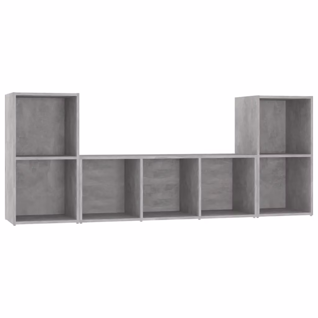 Berkfield Home 3 Piece TV Cabinet Set in Concrete Grey Engineered Wood – 2
